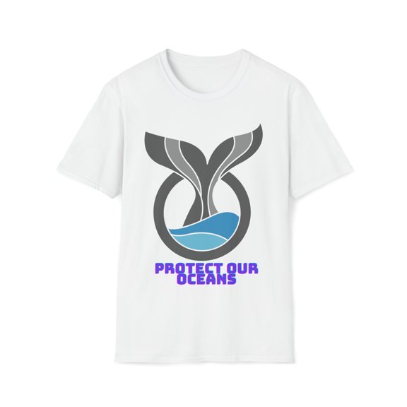 Save the Whales Protect Our Oceans Unisex Casual Cotton Pullover T-Shirt