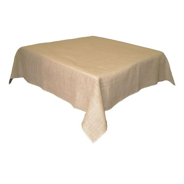 LA Linen TCBurlap52x52-Natural Square Burlap Tablecloth, Natural - 52 x 52 in.