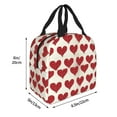 thumbnail image 2 of Yiaed Love Print Insulated Lunch Bag Reusable Cute Tote Lunch Box, Leakproof Cooler Lunch Bags for Work Office Travel School Picnic, 2 of 5