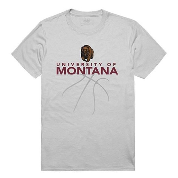 W Republic Apparel 510-191-EJ8-01 Basketball Tee, Montana, Silver - Small
