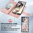 thumbnail image 5 of Galaxy S24 Ultra 5G Case, Takfox Wallet Case for Samsung Galaxy S24 Ultra, PU Leather Credit Card Holder Case [9 Card Slots] Folio Flip Detachable Magnetic Cover Kickstand & Carrying Strap,Marble, 5 of 7