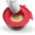 thumbnail image 4 of Mixing Bowls with Lids Set - Nesting Bowls with Graters, Handle, Pour Spout, Airtight Lids - Stainless Steel Non-Slip Mixing Bowl for Cooking, Baking, Prepping, Food Storage (Set Of 3) (Red), 4 of 8