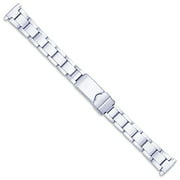 Womens Oyster Link Style Metal Watch Band - Silver - (fits 11mm to 14mm)