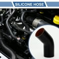 thumbnail image 2 of Unique Bargains 1 Set 65mm/2.56" ID 102mm/4.02" Length 45 Degrees Black Red Car Silicone Hose with Clamps Coolant Hose Universal, 2 of 7