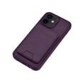 thumbnail image 5 of Leather Wallet Phone Cases Compatible with iPhone 12 Case with Card Holder for Men/Women  2 in 1 Detachable Back Cover,Magnetic PU Leather RFID Blocking Flip Kickstand Credit Slots,Darkpurple, 5 of 8