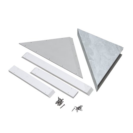 Palisade Vinyl Waterproof Corner Shower Bench in Iced Pewter/Urban Fjord