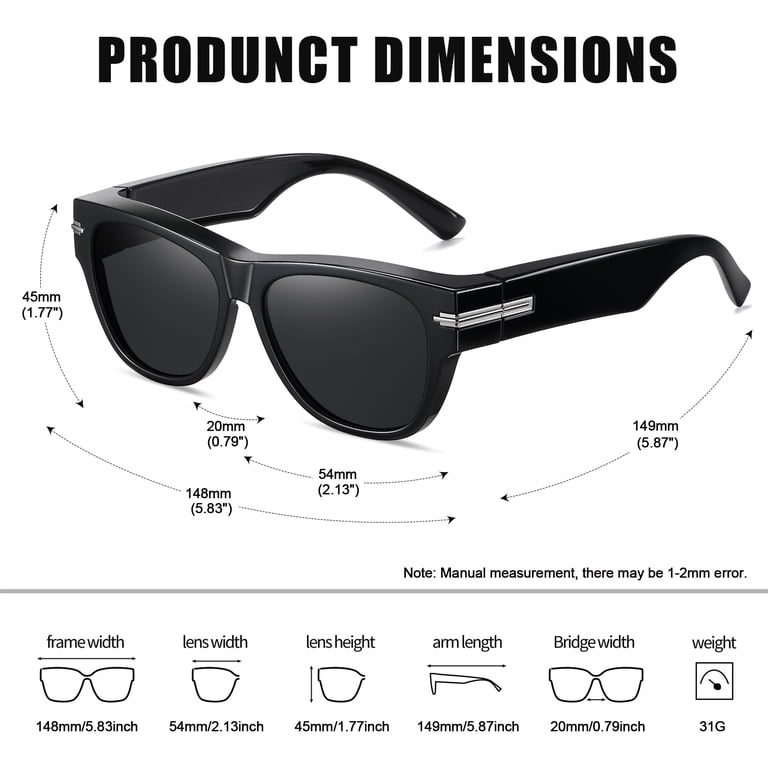 Kanastal Polarized Fit Over Sunglasses, Square Wraparound  display picture 1