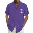 thumbnail image 1 of XDZJLR Chemises pour Hommes Décontractées Été Plage Manches Courtes Mode Imprimé Cocotier, 1 of 3