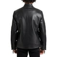 thumbnail image 2 of X RAY Jeans Men's PU Racer Jacket with Faux Shearling Lining, Black, XL, 2 of 8