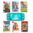 thumbnail image 1 of Nintendo Switch Lite Game Console with One Mario Game - Turquoise (Refurbished), 1 of 4