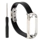 thumbnail image 2 of Correa De Cuero PU De Acero Inoxidable Con Funda Protectora, Accesorio De Repuesto Para Reloj Inteligente, Compatible Con Mi Band 7, Pro, NFC, 2 of 8