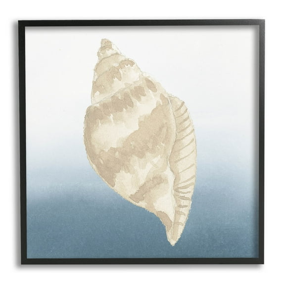 Casual Conch Nautical Life Animals & Insects Graphic Art Black Framed Art Print Wall Art