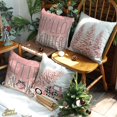 thumbnail image 3 of Christmas Pillow Covers Set of 4 for Christmas Decor Xmas Decorative Pillowcase Winter Holiday Throw Cushion Case for Home (Pickup Christmas Tree) (Pink, 16"x16"), 3 of 6
