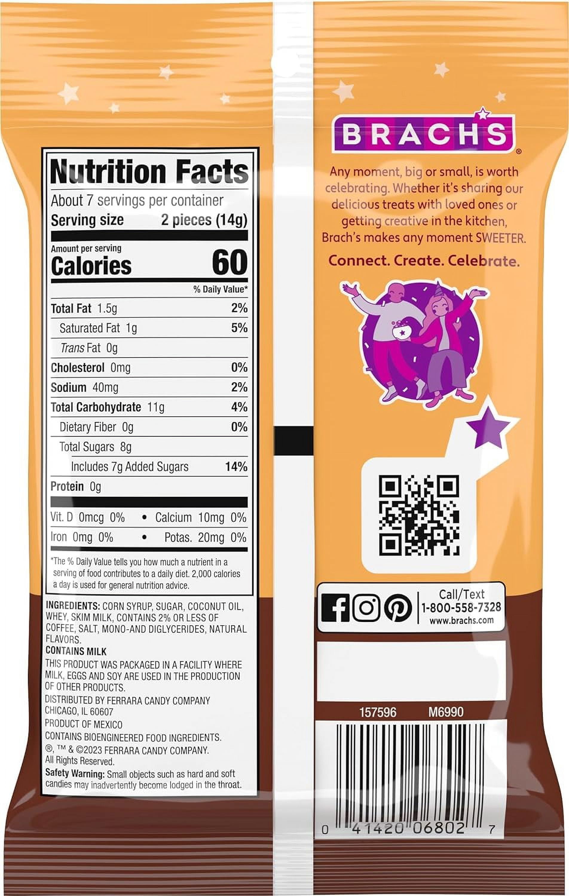 Brachs Nips Coffee Flavored Hard Candy, Individually Wrapped Candy, 3.25 Ounce Bags (Pack Of 12) Packaging May Vary