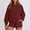 02 Wine, variant on Fewfanhot 2 Piece Sets for Women Sweatsuit Casual Long Sleeve Pullover and Shorts Sets Travel Tracksuit