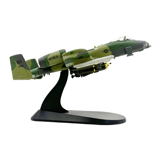 Modèle Réduit d'Avion de Chasse 1/100 A10 en Alliage avec Base d'Affichage Cadeau Objets de Collection Décoration de Bureau Modèle Rétro pour Étagère de Café Bar