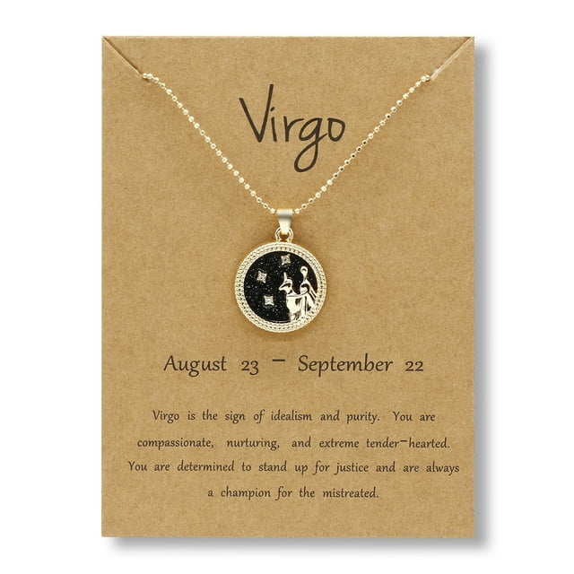 WREESH Chaîne de Pièces Dorée Jour et Nuit Collier des Douze Constellations Collier pour Couple