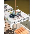 thumbnail image 2 of Outdoor Tablecloth with Umbrella Hole for Patio/Picnic/Party/Camping, Spring Pig Waterproof Table Cloth Square Cover Washable, Butterfly Botanical Floral Summer (60"x 60"), 2 of 8