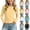 Yellow, variant on Fancifize Girls Long Sleeve Shirts Crewneck Slim Basic Tops Casual Solid Color Pullover Tshirts 1-10 Years