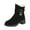 Black, variant on Fesfesfes Booties For Women Low Heel Solid Color Shoes Casual Warm Winter Ankle Boots 40(US:7.5)
