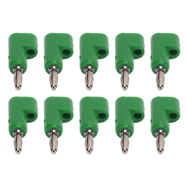 Conector banana, 10 piezas/juego, 4 mm, sin soldadura, con tornillo abierto, conector banana, diseño de primera clase