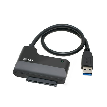 USB 3.0 to SATA III Adapter Cable for 2.5" Hard Drive HDD or SSD, Black