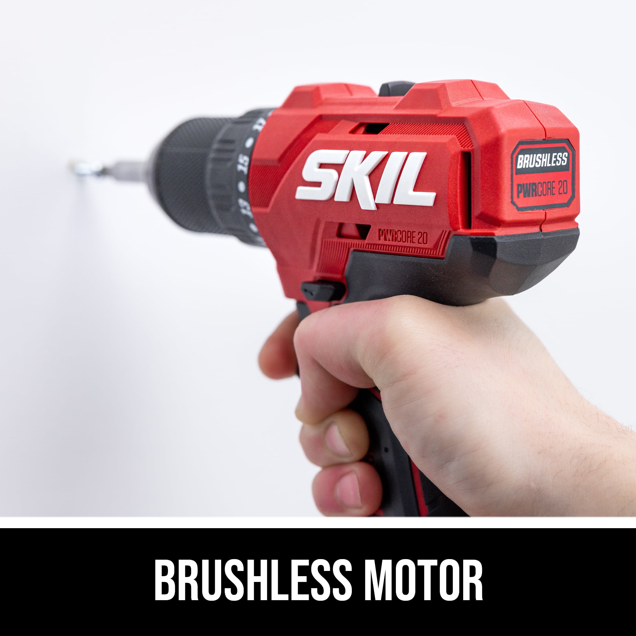 SKIL PWRCORE 20™ Brushless 20V 1/2 In. Drill Driver with 2.0Ah Battery and Standard Charger-DL6280B-10