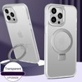 thumbnail image 3 of Compatible with iPhone 15 Pro Frosted Case with Ring Stand 180° Rotatable Magnetic Kickstand Invisible Holder Translucent Fashion Luxury Protection Shockproof Case for Women Girls Man, 3 of 11