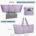 thumbnail image 7 of Narwey Large Yoga Mat Holder Bag with Shoes Compartment Wet Pocket Pilates Mat Carrier with Trolley Case Holder Strap for Women, Purple, 7 of 7