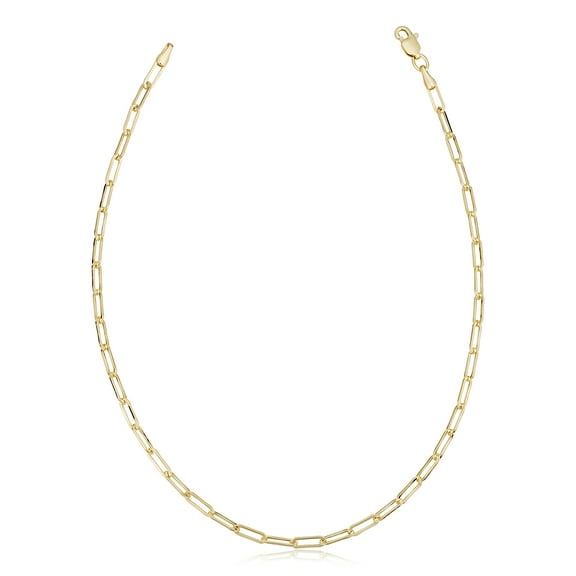 Au Naturale 10k Yellow Gold Paperclip Link Chain Bracelet (2.5 mm, 7 inch)