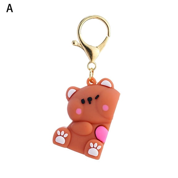 Cute Cartoon Magnetic Bear Love Keychain Small Pendant Doll Couple Gift