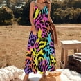thumbnail image 3 of Vibrant Colorful Animal Print Sleeveless Dress Dresses Women Summer Women's Summer Clothing, 3 of 9