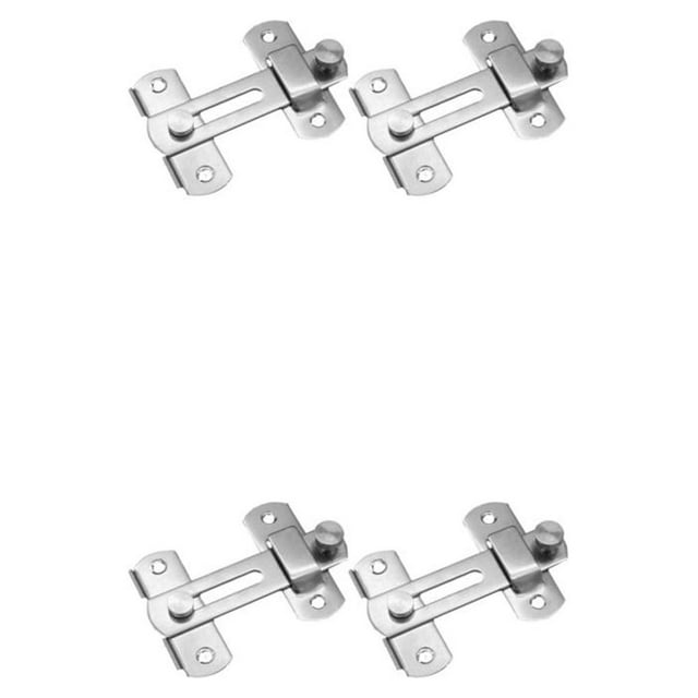 Guardoinrt 2pcs/set Sturdy And Practical Hinge Closure Convenient Door Lock Accessory Stainless Steel Hinge Closure With Screws extra small 2Set