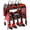 A_Red, variant on Modular Power Tool Organizer Wall Mount with Charging Station. Garage Drill Storage Shelf with Hooks, Heavy Duty Rack, Tool Battery Holder Built in Outlet. Gift for Men.