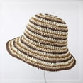 thumbnail image 3 of YooGuoGuo Grass Woven Fisherman Hat For Women In Summer Breathable And Face Revealing Small Bucket Hat With Large Brim For Sun Shading And Sun Protection Seaside Straw Hat, 3 of 5
