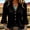 Black, variant on Henley V Neck Shirts Women 3/4 Bell Sleeve Blouses Button Up Casual Tops Tiered Ruffle Cuffs Loose Fit Basic Tees Summer Fall Lightweight Elegant Office Workwear