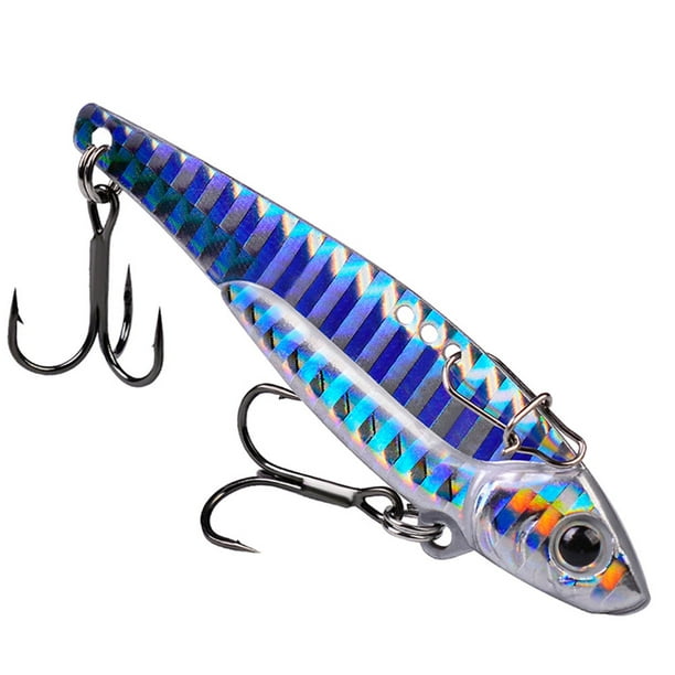 7g/12g/17g Vib Fishing Lures With Treble Hooks Multi-color Fishing Jigs  Suitable For Freshwater Seawater 