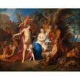 thumbnail image 2 of Nicolas Bertin 24x20 Black Ornate Framed Double Matted Museum Art Print Titled: Bacchus and Ariadne, 2 of 5