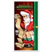 Santa Restroom Door Cover, 5' x 30", (2/Pkg)