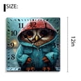 thumbnail image 2 of 12 Inch Wall Clock Battery Operated Silent Clock Decorative for Office, Kitchen, Outdoor, Living Room，Cute Owl Bird Under Red Umbrella in Rain Winter Pattern Lovely, 2 of 4