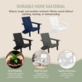 thumbnail image 4 of WestinTrends Riviera Outdoor HDPE Modern Adirondack Chair with Cup Holder, White, 4 of 14