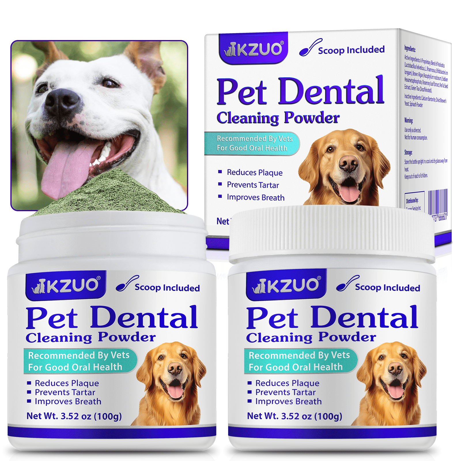 Petpya Dog Dental Powder, Dental Powder for Dogs Teeth,Removes Plaque,Prevents Tartar,Dog Breath Freshener,Dental Care for Dogs,Improve Pet's Oral Cavity,Natural Herbal Blend,Teeth Cleaning Made Easy