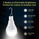 thumbnail image 4 of 2 Piece Solar Powered Led Bulb, 12W Rechargeable Solar Emergency Light with Remote Control for Outdoor, Hiking, Camping, Fishing Tent, 4 of 5