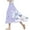 Purple, variant on Skirts for Women, Women's Skirts for Summer, Women's Casual Flowers Printed A-Line Elastic Waist Skirt