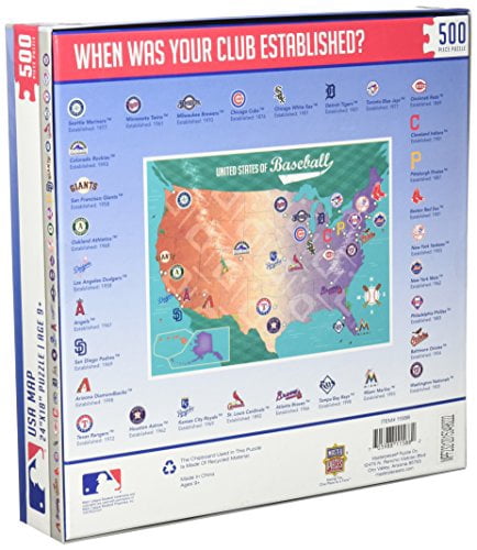 MLB Sports Map Puzzle