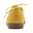 thumbnail image 4 of Ollio Women's Flat Shoes Wingtip Lace Up Two Tone Oxfords M2913, 4 of 6