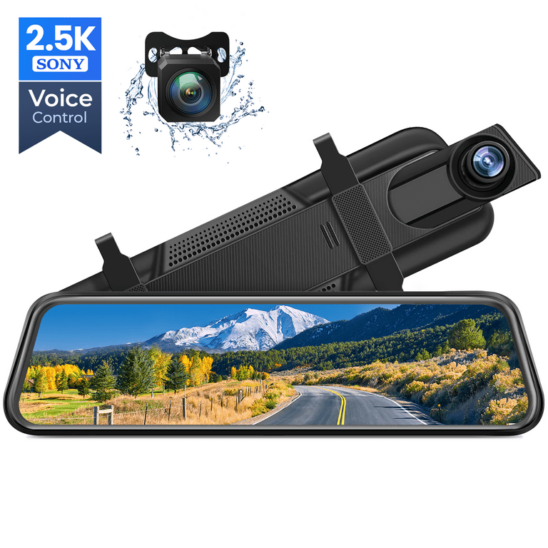 Car DVR Camera Dash Cam 4.5 inch Rear View Mirror Video Recroder Car Camera Dual Lens Cam Night Vision Front and Rear Back Up Reversing Security