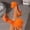 Orange, variant on Women Fluffy Feather One Strap Stiletto Heel Sandals Ankle Buckle Open Toe Elegant Summer Party Dress High Heels Sky Blue 9.5(43)