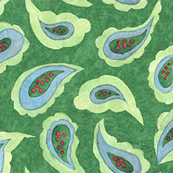 Susan Winget Calico Red Garden Paisley Cotton Fabric