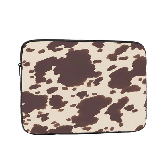 Laptop Case Shockproof Sleeve Water Resistant Computer Bag Fits Tablet Notebook Ultrabook For Travel Office 10 Inch Dark Brown Cow Pattern